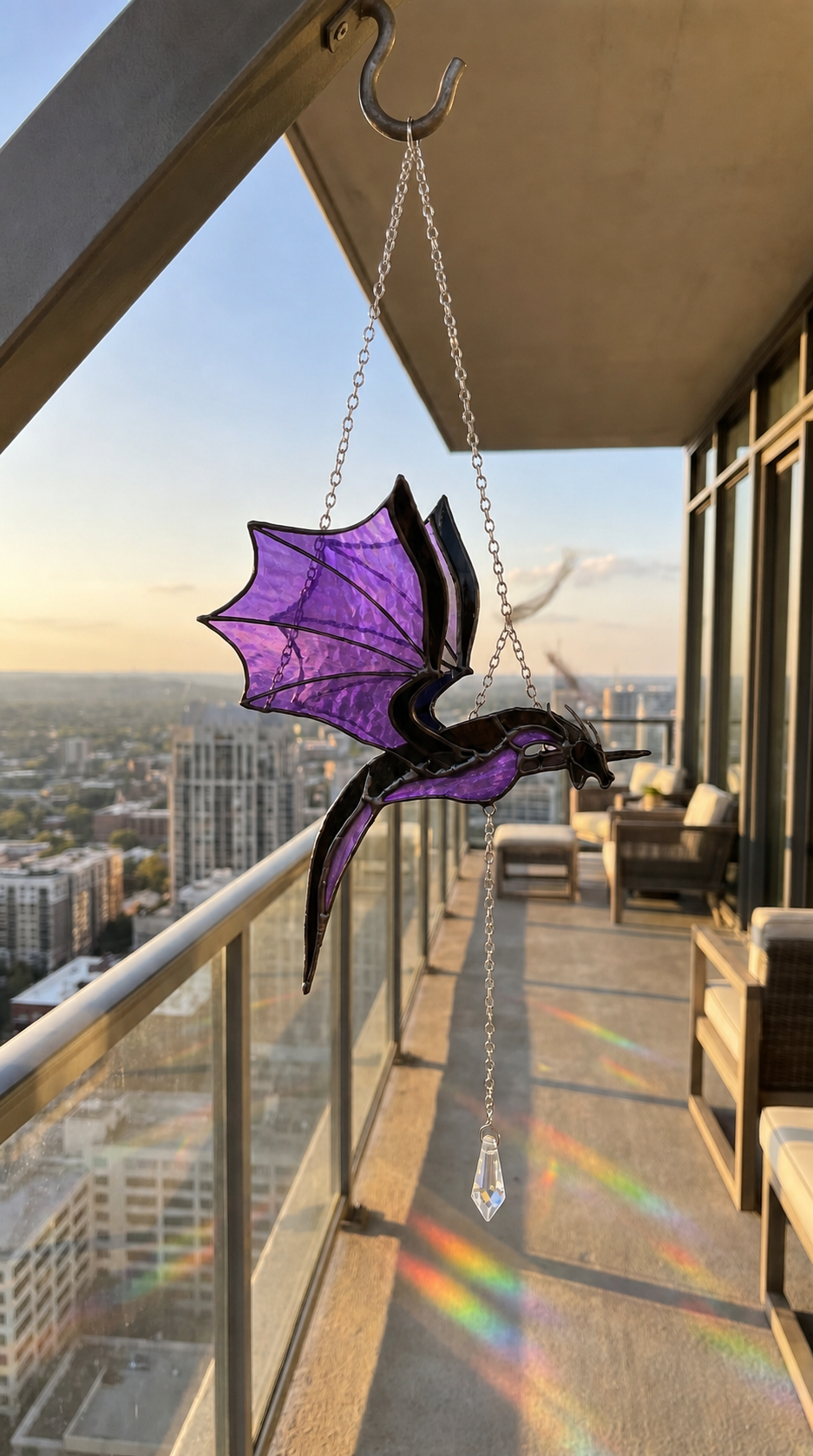 Handmade Flying Glass Dragon